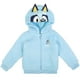 thumbnail image 1 of Sudadera con capucha Bluey Cozy Sherpa con cremallera para cosplay para niños pequeños 3T, azul, 1 of 3