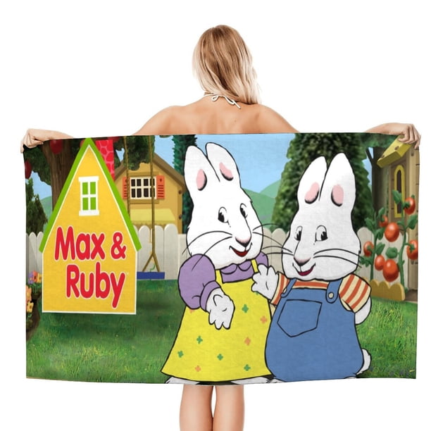 Max y Ruby Toalla de playa de secado rápido con diseño temático, regalo para mujeres y niñas, ideal para cumpleaños, fans, amantes de la música, uso en la playa o al aire libre, 78 × 150 cm