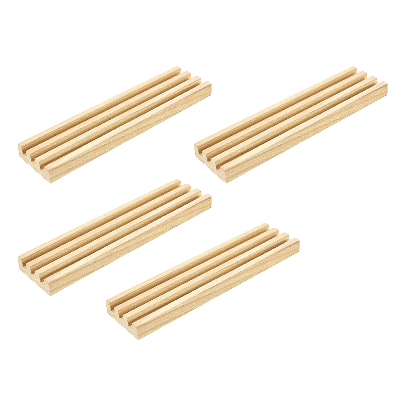 Magideal - Bandeja De Dominó De Madera De 4 Uds., Soportes De Dominó, Soporte De Exhibición De Dominó Artístico, Decoración Del Hogar, Regalos Diy, Adorno Organi Sin Almohadilla