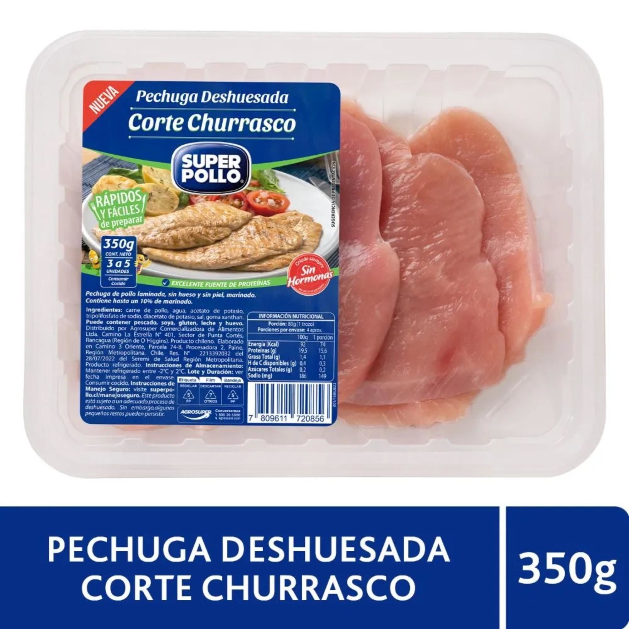 Churrasco De Pollo 350 g Super Pollo