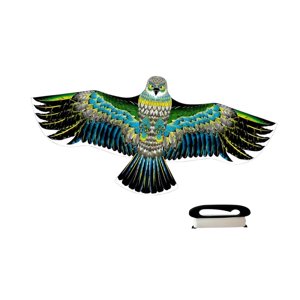 Ioensy - Cometa Con Forma De Águila, Divertida, Incluye Cuerda De 100 M, Ideal Para Viajes, Fiestas Y Vacaciones, 160 Cm X 72 Cm.
