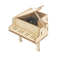 Magideal - Creative Diy Piano Model Kit Puzzle Music Box Mini Woodcraft Gift Brain Teaser Crafts Para Edades De 6 En Adelante Niños Adultos Niñas
