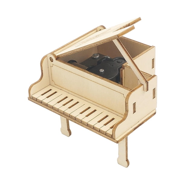 Creative Diy Piano Model Kit Puzzle Music Box Mini Woodcraft Gift Brain Teaser Crafts Para Edades De 6 En Adelante Niños Adultos Niñas