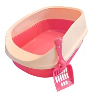 Winpet - Arenero Para Gatos Con Borde Desmontable – Rosado L