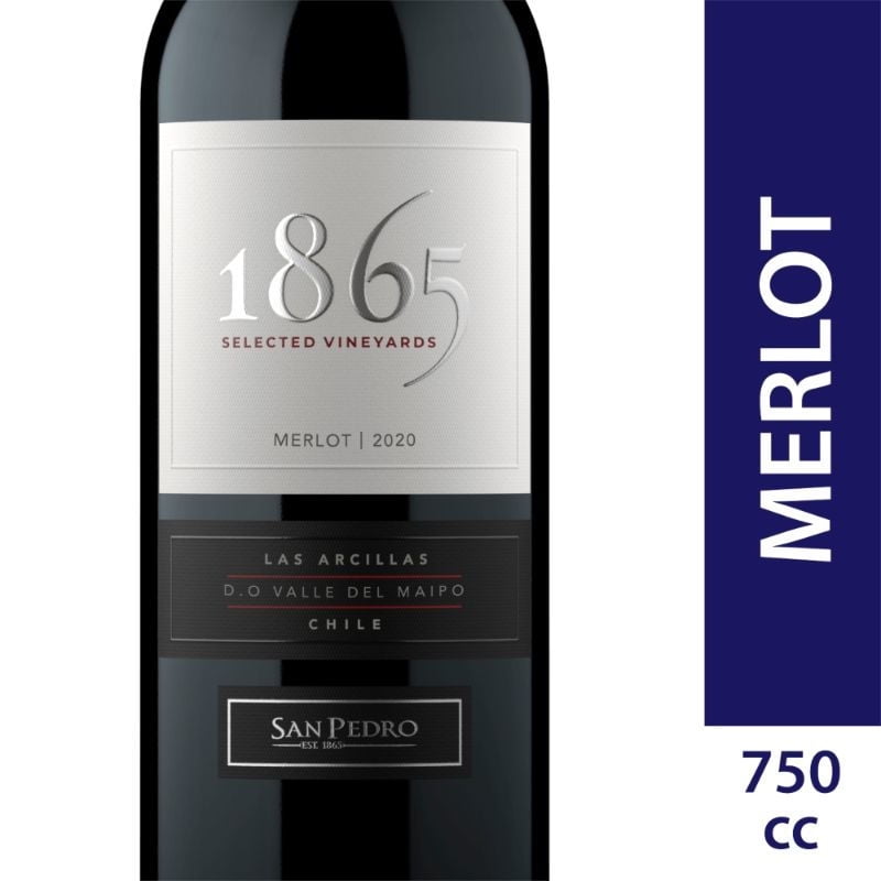 Vino Tinto Merlot Botella 750 ml 1865