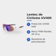 thumbnail image 2 of Lentes de Sol Ciclismo B-090 UV400 Marco TR90 Blanco Lente Azul Unisex, 2 of 4