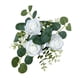 thumbnail image 1 of Anillos De Vela Coronas Florales Artificiales Para Sala De Estar Mesa De Comedor Mesa Blanca, 1 of 3