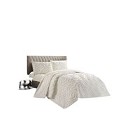 Teng Fei - Cubrecama Quilt Con Diseño Relieve Plaza Y Media 180 X 230 Cm 05