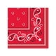 thumbnail image 1 of Servilletas de almuerzo Beistle Red Bandana, 16 unidades, paquete de 12, 1 of 2