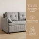 thumbnail image 4 of Sofa Cama 140cm Tela Tecnica Base Fierro Con Almacenamiento Gris Liso, 4 of 8