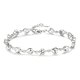 thumbnail image 1 of Pulsera plata 925 corazones y cristales fino regalo, 1 of 3