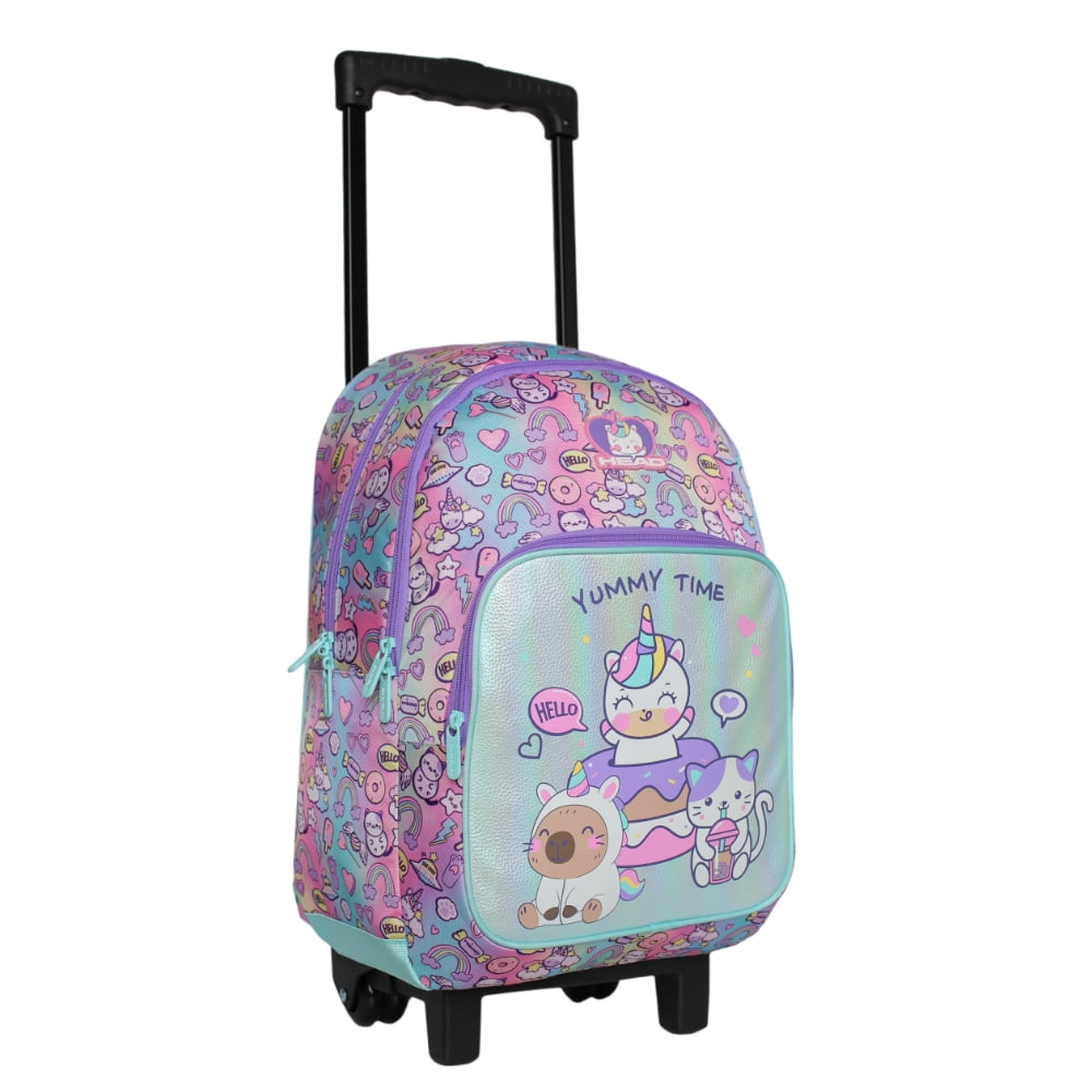 Mochila Con Ruedas Infantil Chips Friend Multicolor Head