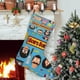 thumbnail image 1 of Hamburguesas de Bob Tema: Calcetines de Navidad, fino lino blanco para colgar en escaleras y chimenea, decoración navideña para el hogar, regalo de Navidad. 45cm × 32cm, 1 of 5