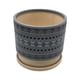 thumbnail image 4 of Macetero Maceta De Ceramica Gris Con Patrones Negros M, 4 of 7