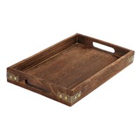 Magideal - Bandeja Multiusos De Madera Para Servir, Accesorios, Plato De Fruta, Bandeja Para Taza De Té, Bandeja De Postre, Plato De Cena, Bandeja Para Cupcakes , Medio