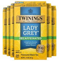 Tea Twinings Descafeinado Lady Grey Black 120 Bolsitas De Té X6