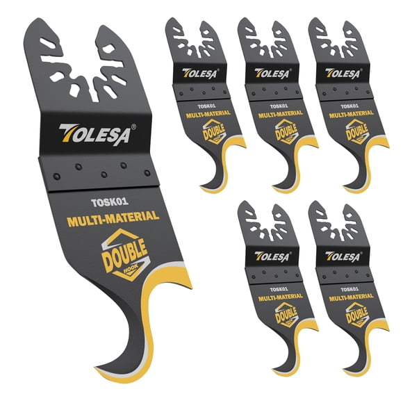 Juego de 5 cuchillas de sierra TOLESA de gancho multi‑material
