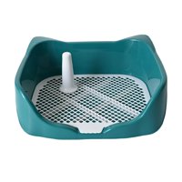 Magideal - Bandeja De Entrenamiento Para Perros Cachorros, Inodoro Con Poste Extraíble, Tamaño 40X36X14Cm Para Jaula De Mascotas, Baño, Balcón, Pasillo, Inodoro Verde