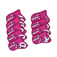 Ioensy - Juego De Fundas De Hierro Para Golf, 9 Uds., Para Deportes Al Aire Libre, Resistentes Al Desgaste, Para Palos De Golf, Rosa Y Rojo