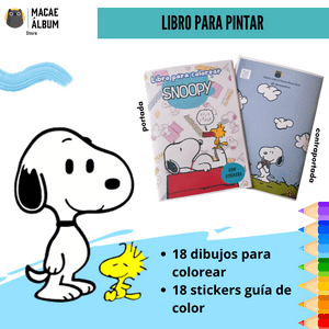Macae - Libro Para Pintar Snoopy Con Stickers