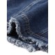 thumbnail image 5 of CHAQUETA DE JEAN CHIC INSPIRADORA para Mujeres de Moda Manga Larga Dobladillo Crudo Botón Arriba Chaquetas de Mezclilla Recortadas XS Azul Oscuro, 5 of 6