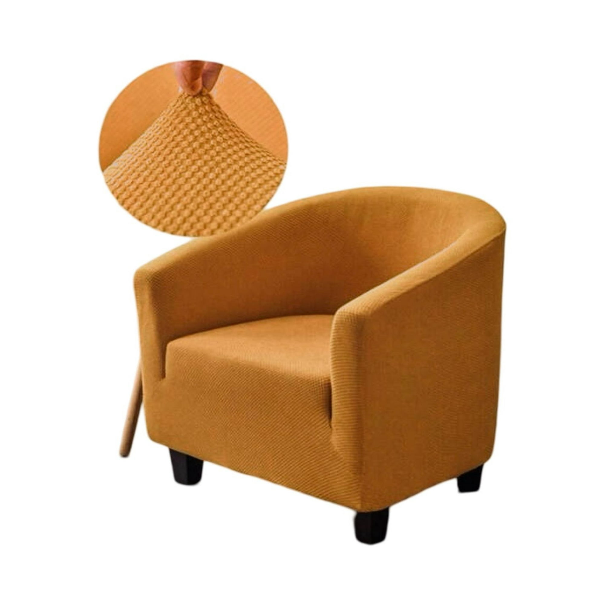 Genérico - Funda Poltrona Sofa Texturizada Ajustable Mostaza
