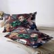 thumbnail image 4 of demon slayer Bedding Sets Bed Cartoon Duvet Cover Lightweight 3 Piece Bet Sets for Kids Boys Girls, 4 of 5