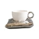 thumbnail image 4 of Taza De Café Con Asa Y Posavasos Para Decoración De Oficina En Casa, Color Blanco Y Gris, 4 of 5