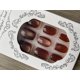 thumbnail image 2 of Uñas Press On Adhesivas Ojo De Gato 24pcs Marron Cuadradas Largo Medio, 2 of 7