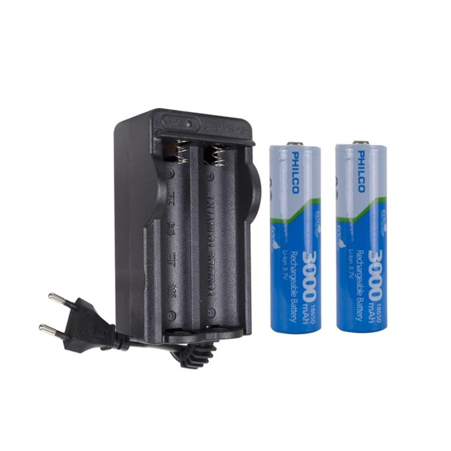 Philco - Cargador Para Pilas Recargables Con Pilas 3000mah