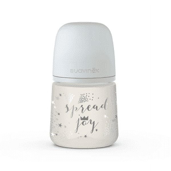Suavinex - Mamadera Gris Spread Joy De 150ml Con Tetina Fisiologica Sx Pro Flujo Lento +0 Meses