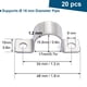 thumbnail image 2 of Abrazaderas para conduit FamlTol de acero inoxidable, 2 orificios, 16 mm de diámetro exterior (20 pi, 2 of 7