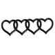 thumbnail image 5 of Pegatinas De Repuesto Para Maletero Trasero De Corazón Pegatina Para Exterior De Coche Insignia Color Negro Mate, 5 of 5