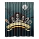 thumbnail image 1 of Cortina de ducha de calavera con ganchos, tamaño 60 x 72 pulgadas, 1 of 3