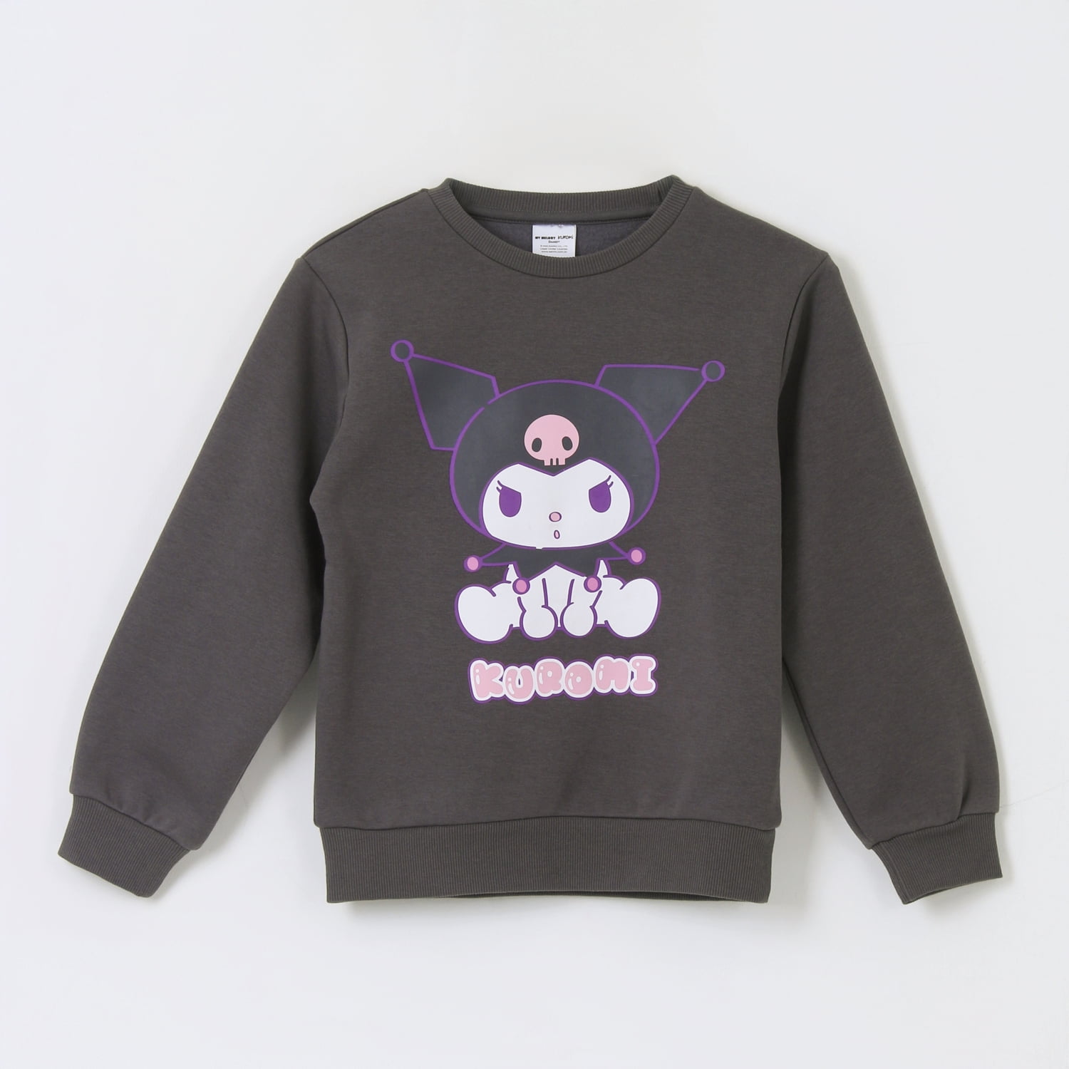 Polerón Cerrado Niña Kuromi Gris Hello Kitty