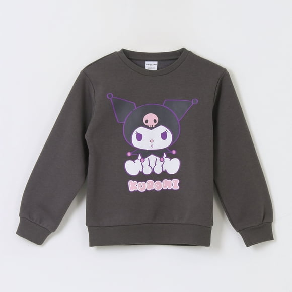 Polerón Cerrado Niña Kuromi Gris Hello Kitty