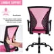 thumbnail image 4 of Silla de oficina BestOffice rosa de malla ergonómica para adultos, 4 of 9