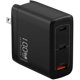 thumbnail image 1 of Cargador Vebner Rápido 100W Doble USB-C más USB-A GaN Negro, 1 of 6