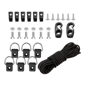 Ioensy - Kit De Aparejos Para Cubierta De Kayak, Anillos En D, Cuerda Elástica De 8,2 Pies Para Canoa Y Kayak Para Barco