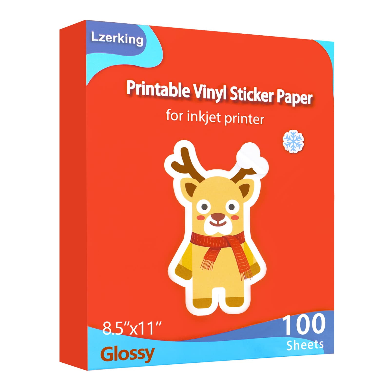Impresora De Inyección De Tinta Lzerking De Papel Adhesivo De Vinilo Imprimible, 100 Hojas