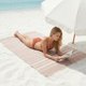 thumbnail image 5 of REGALWOVEN 1 Paquete Toalla de Playa Turca a Rayas con Flecos, Secado Rápido, Libre de Arena, Funcional Como Toalla de Playa, Toalla de Baño, Esterilla de Yoga Marrón 71" x 35", 5 of 7
