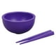 thumbnail image 3 of Juego De Cubiertos En Miniatura Para Casa De Muñecas, Cuenco, Palillos, Escala 1:12, Para Niños Pequeños, Color Violeta, 3 of 5