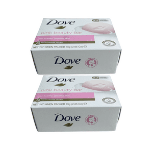 Pack 2 Jabones En Barra Dove Beauty Bar Pink Rosa 75Gr