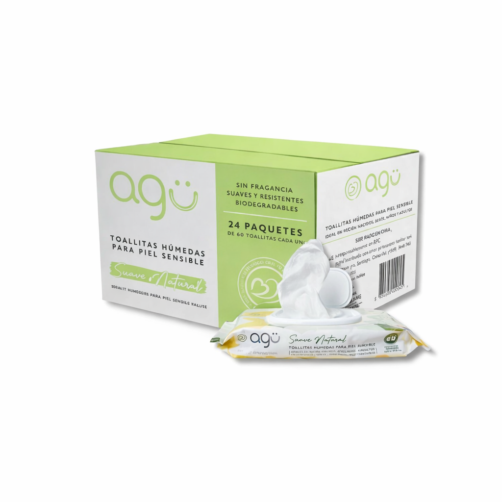 Toallitas Húmedas Agü Sensitive Sin Fragancia – Caja 24 Packs X 60 Unidades (1440 Toallitas)