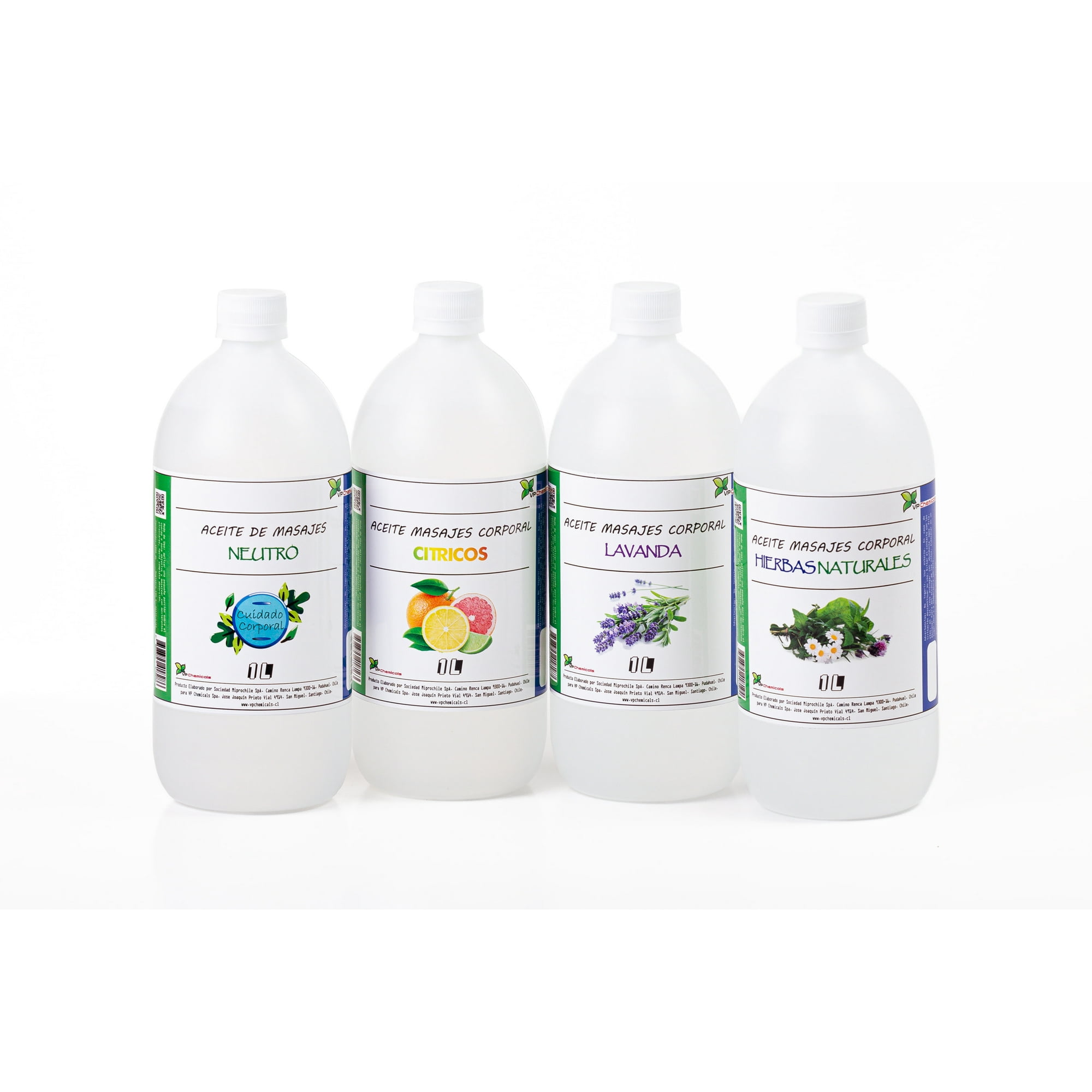 Vp Chemicals - Aceite De Masajes Pack De 4 Fragancias - 4 Litros