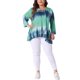 thumbnail image 2 of Agnes Orinda Camisetas de Talla Grande para Mujeres con Cuello en V, Manga 3/4, Ajuste Suelto, Blusa Casual, Camiseta de Teñido Anudado, Moderna, 2 of 6