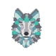 thumbnail image 3 of Kits De Punto De Cruz Con Estampado De Animales Abstractos, Costura Hecha A Mano Para Principiantes, Lobo, 3 of 5