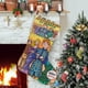 thumbnail image 1 of Los Archies Tema: Calcetines de Navidad, fino lino blanco para colgar en escaleras y chimenea, decoración navideña para el hogar, regalo de Navidad. 45cm × 32cm, 1 of 5