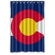 thumbnail image 1 of Cortina de ducha azul con la bandera de Colorado y ganchos (48 x 72 pulgadas), 1 of 3