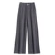 thumbnail image 1 of Pantalones de tweed de lana de espiga de otoño e invierno, pantalones de pierna ancha, pantalones de cintura alta para mujer, pantalones de pierna ancha de moda, pantalones de mujer, 1 of 5